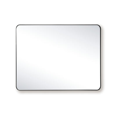 SUMERAIN svart baderomsspeil for vegg, 28x36 tommer speil med herdet glass og aluminiumsramme, ideelt over dobbel vask med horisontale eller vertikale monteringsmuligheter