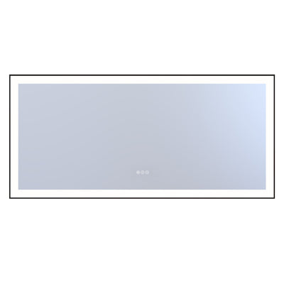 Sumerain 60"x28" stort LED baderomsspeil med lys, front- og bakbelyst dimbart duggfritt sminkespeil med minnefunksjon, 3 fargetemperaturer opplyst veggspeil med herdet glass