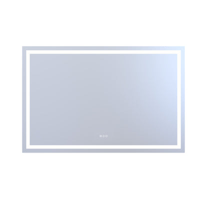 SUMERAIN moderne LED baderomsspeil for vegg, 55 x 36 tommer herdet glass smart opplyst baderomsspeil med duggfritt, dimbar lysstyrke, 3 fargetemperaturer, lysere LED sminkespeil
