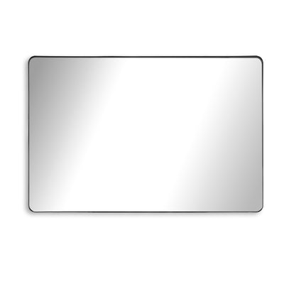 SUMERAIN baderomsspeil 48x32 tommer, veggspeil med matt svart aluminiumsramme og herdet glass for store rom i moderne eller landlige baderom