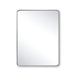 SUMERAIN svart baderomsspeil for vegg, 24 x 32 tommer speil med aluminiumsramme og herdet glass som ikke knuser, allsidige opphengingsmuligheter for baderomsvask eller inngangsparti