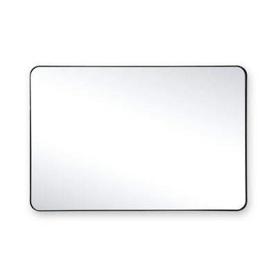 SUMERAIN moderne baderomsspeil, 24x36 tommer veggspeil med matt svart aluminiumsramme og herdet glass, perfekt for moderne baderoms- eller soveromsinnredning