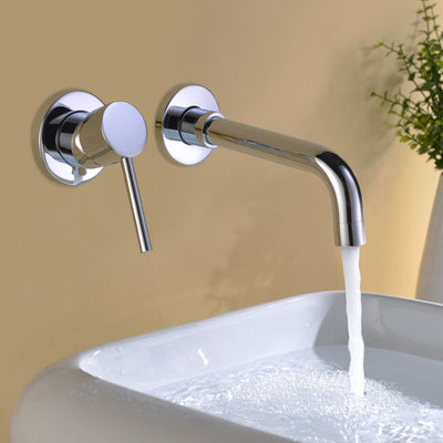 sumerain veggmontert baderomsservantarmatur servantarmatur kromfinish, venstrehånds design