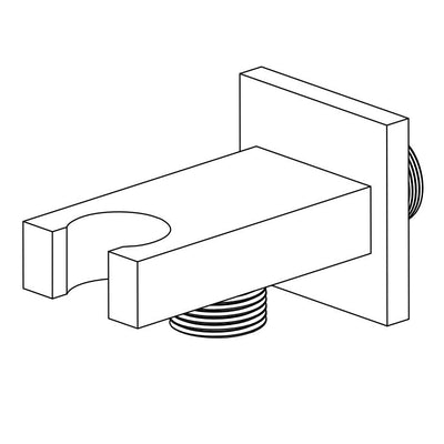 Vegghengt tilførselsvinkel med hånddusjholder og 1/2" tilkobling, kromfinish Sumerain 3218015-C
