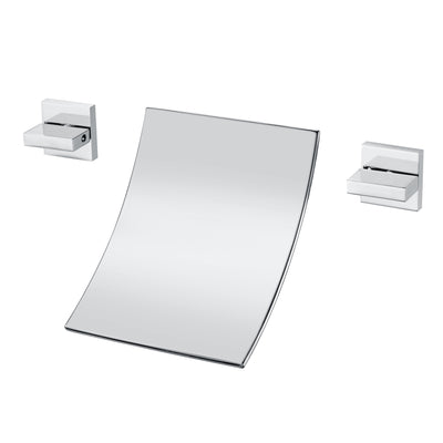 SUMERAIN 3 hull veggmontert fossefall badekarfyllerkran, kromfinish
